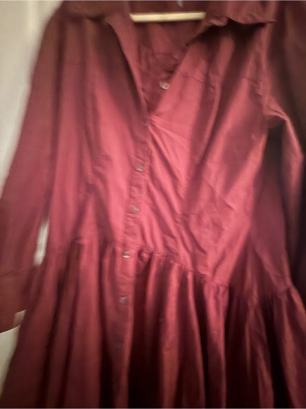 Anthropologie Drop Waist Midi Shirt Dress - Picture 3 of 5